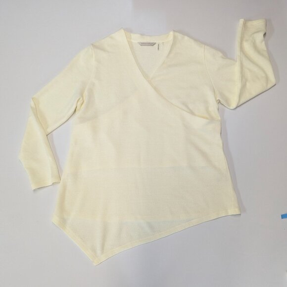 Soft Surroundings Petite Large Yellow Asymmetrical Top - Picture 1 of 9